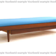 Méridienne vintage mid century en teck