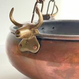 Cache-pot suspendu aux 3 buffles vintage