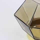 Iron and clear glass ceiling light by Limburg, Germany, 1960s