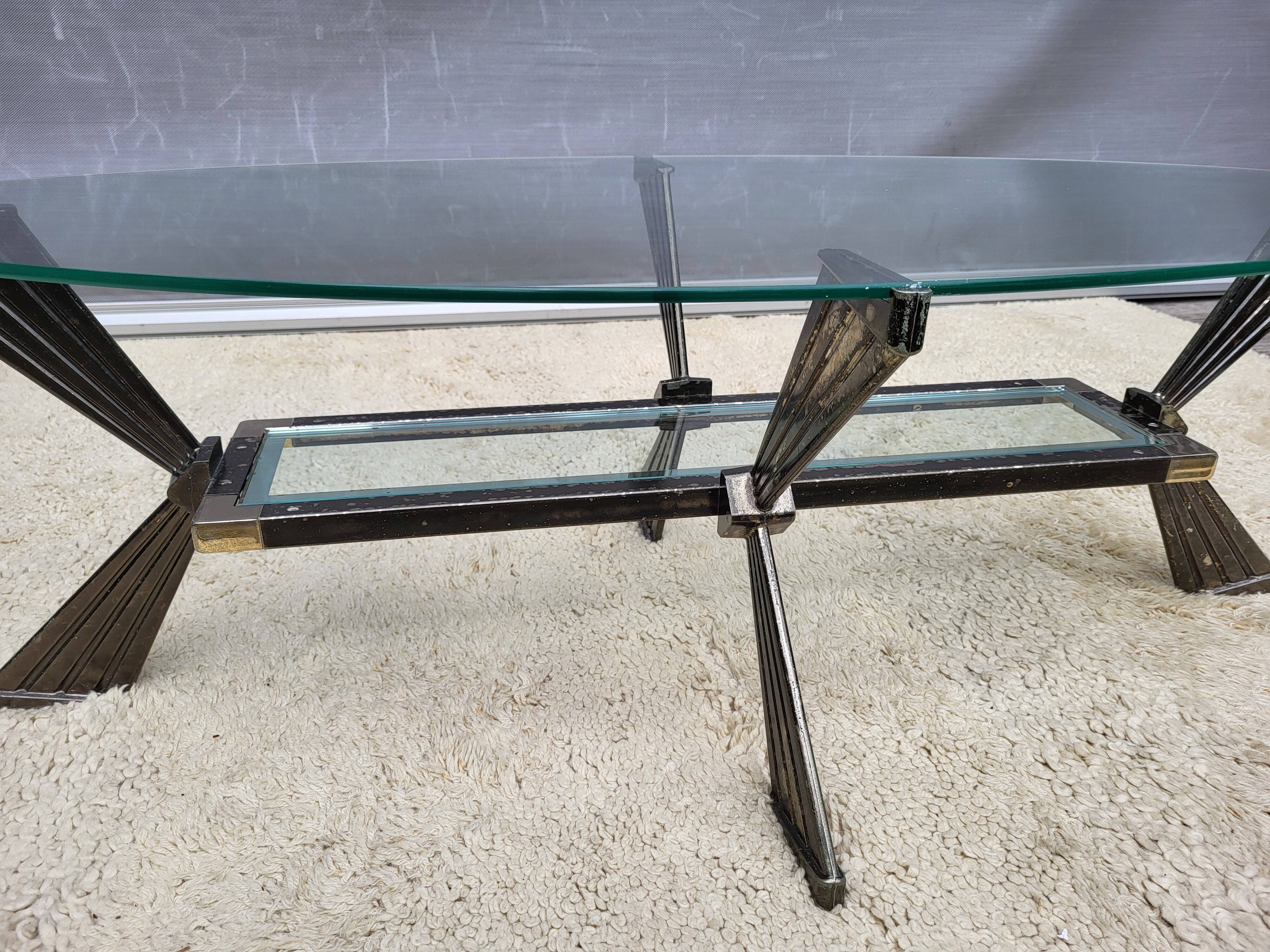 Art Deco oval coffee table 1940