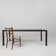 Large Vintage dinner table in blackened oak, Belgium ca. 1980