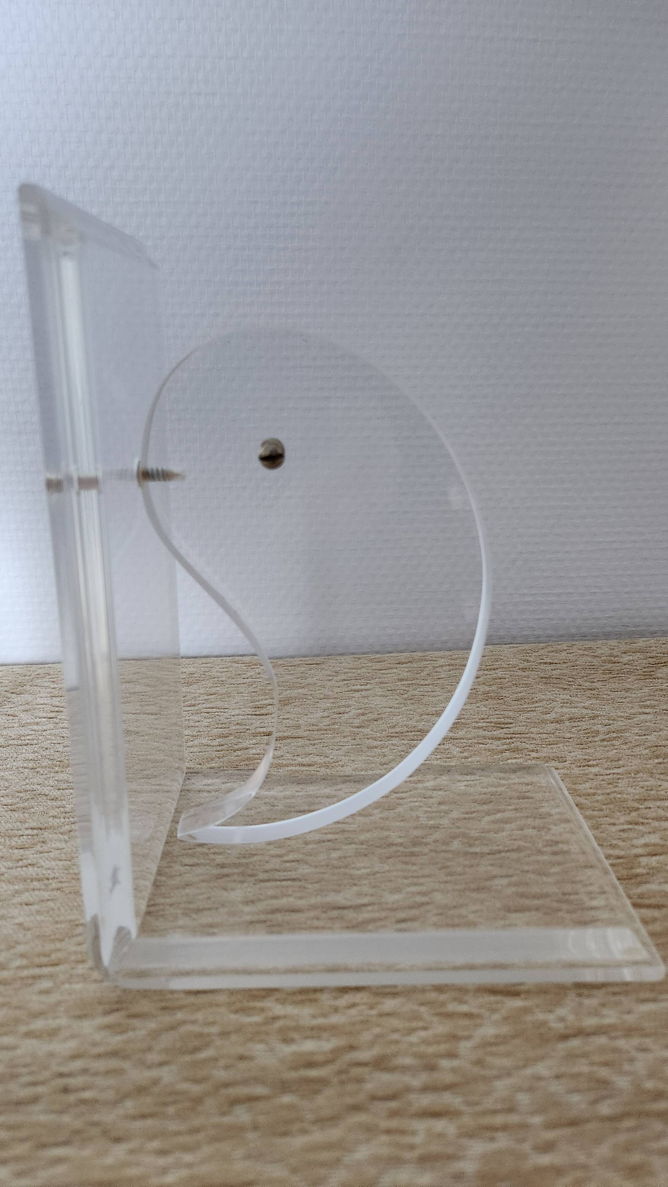 Yin Yang bookends in plexiglass - 1980s postmodern design