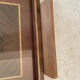 Art Deco service tray in precious wood under glass