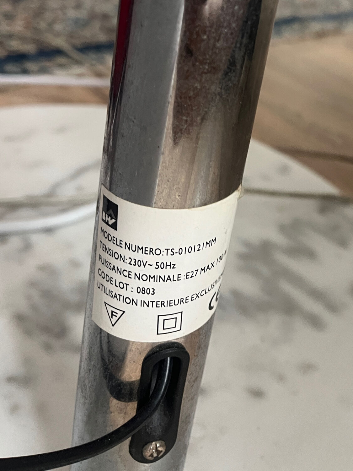 Arc floor lamp design with marble base BHV – contemporary style