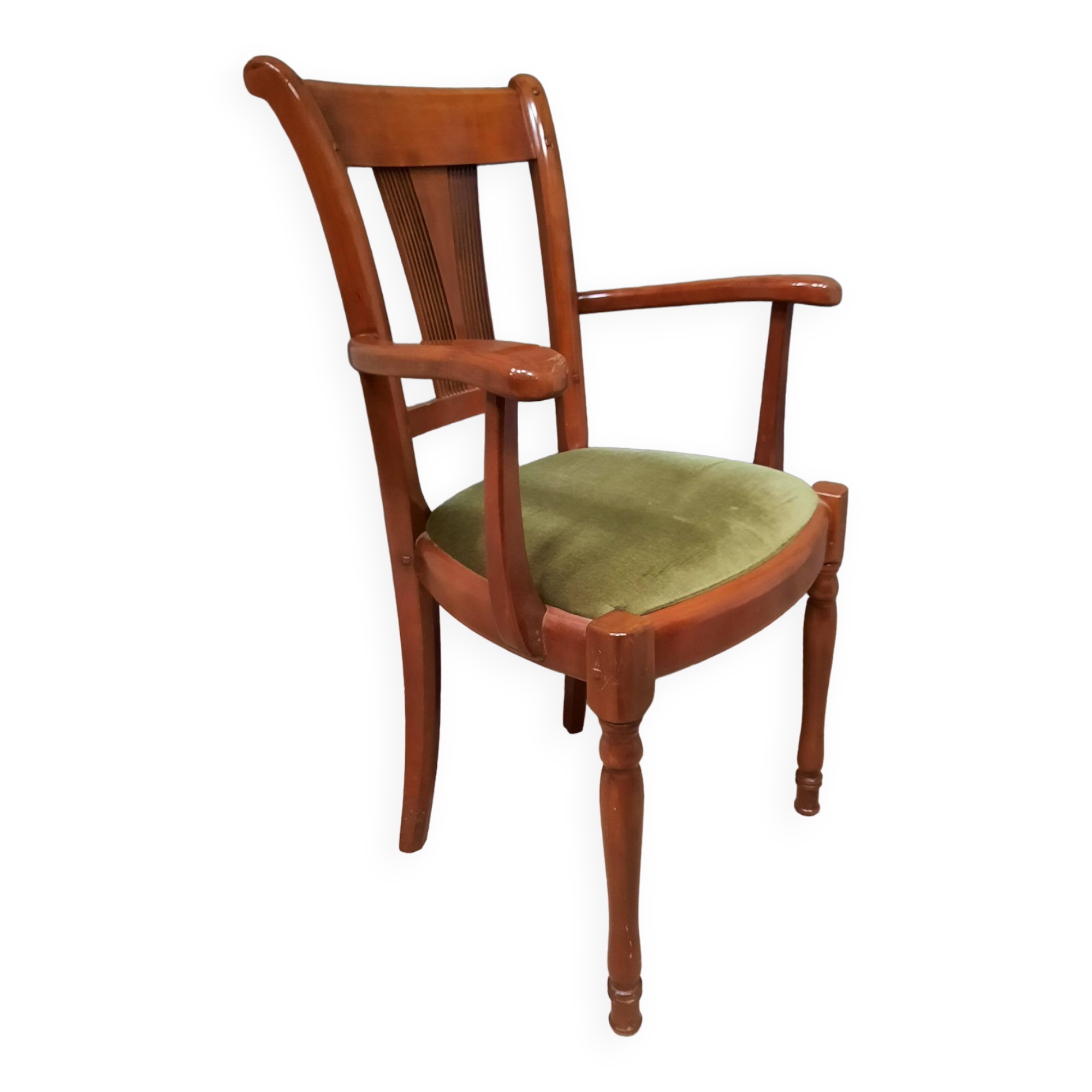 Modern armchair in varnished wood