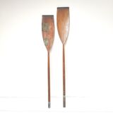 Paddle rowing boat wooden canoe