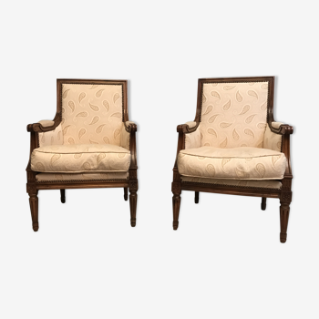 Paire de fauteuils de style Louis XVI 1950