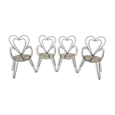 Heart-shaped garden chairs