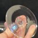 2 Baccarat crystal water glasses, balloon shape model engraving 1423