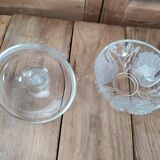 Vintage old swan molded crystal candy