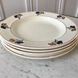 Set of 5 hollow plates Iron Earth model "Romeo" early XXth