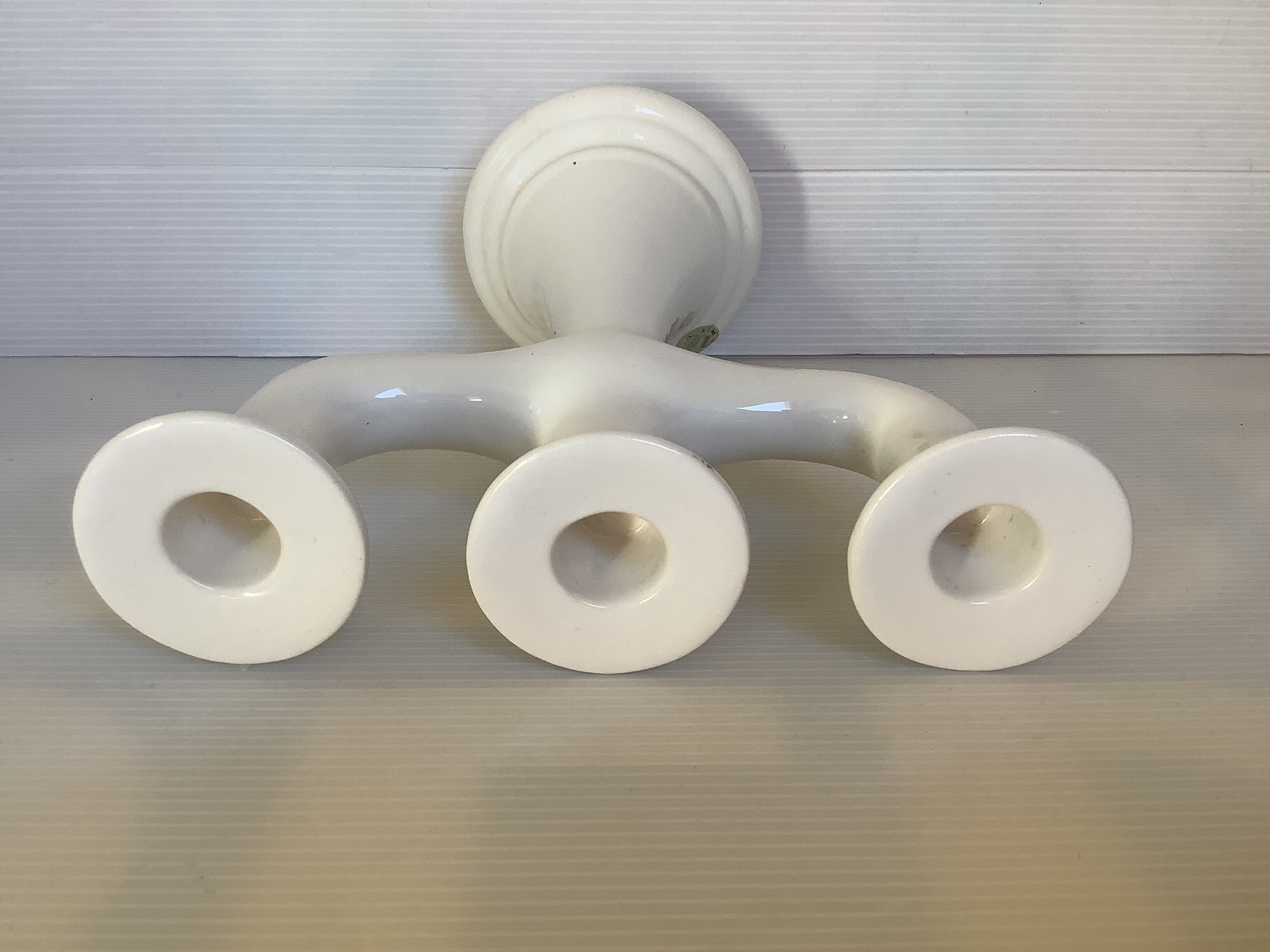 Candelabra candle holder delft wit