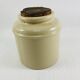Old Mustard Pot from Meaux in Stoneware 1900-1940