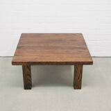 sturdy square vintage wenge coffee table