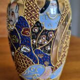 Set of 2 Japanese Satsuma ceramic vases