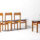 Set of 6 'Abstracta' dining chairs in beech by Jos de Mey, Belgium 1960s