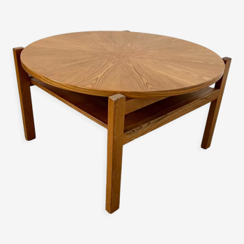 Ancienne table basse bois design années 60 Italy vintage