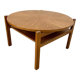 Ancienne table basse bois design années 60 Italy vintage