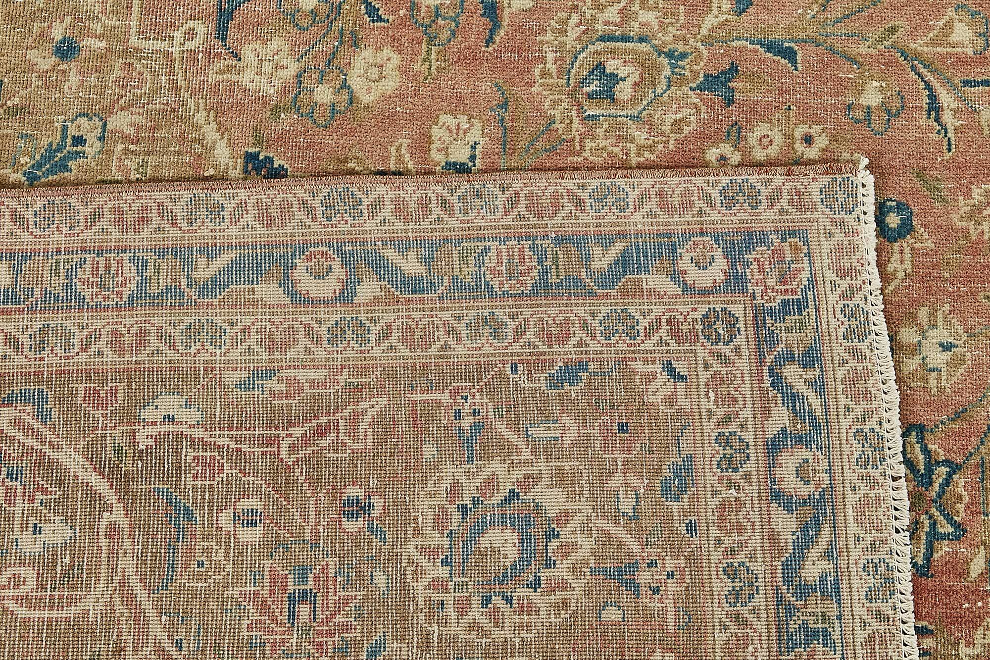 Tapis vintage unique fait à la main 293 cm x 484 cm