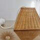 Large 1970s rattan pendant light
