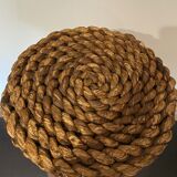 Raffia bar stool braided 1960
