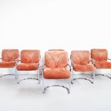 Set of 6 armchairs by Guido Faleschini, 1970s, Mariani Italia, publisher