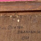 Tableau signé henry roose - marine huile bassin de chasse blankenberge belgique