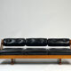 Vintage leather sofa daybed GS 195 by Gianni Songia for Sormani