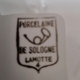 7 assiettes à soupe, porcelaine de Sologne