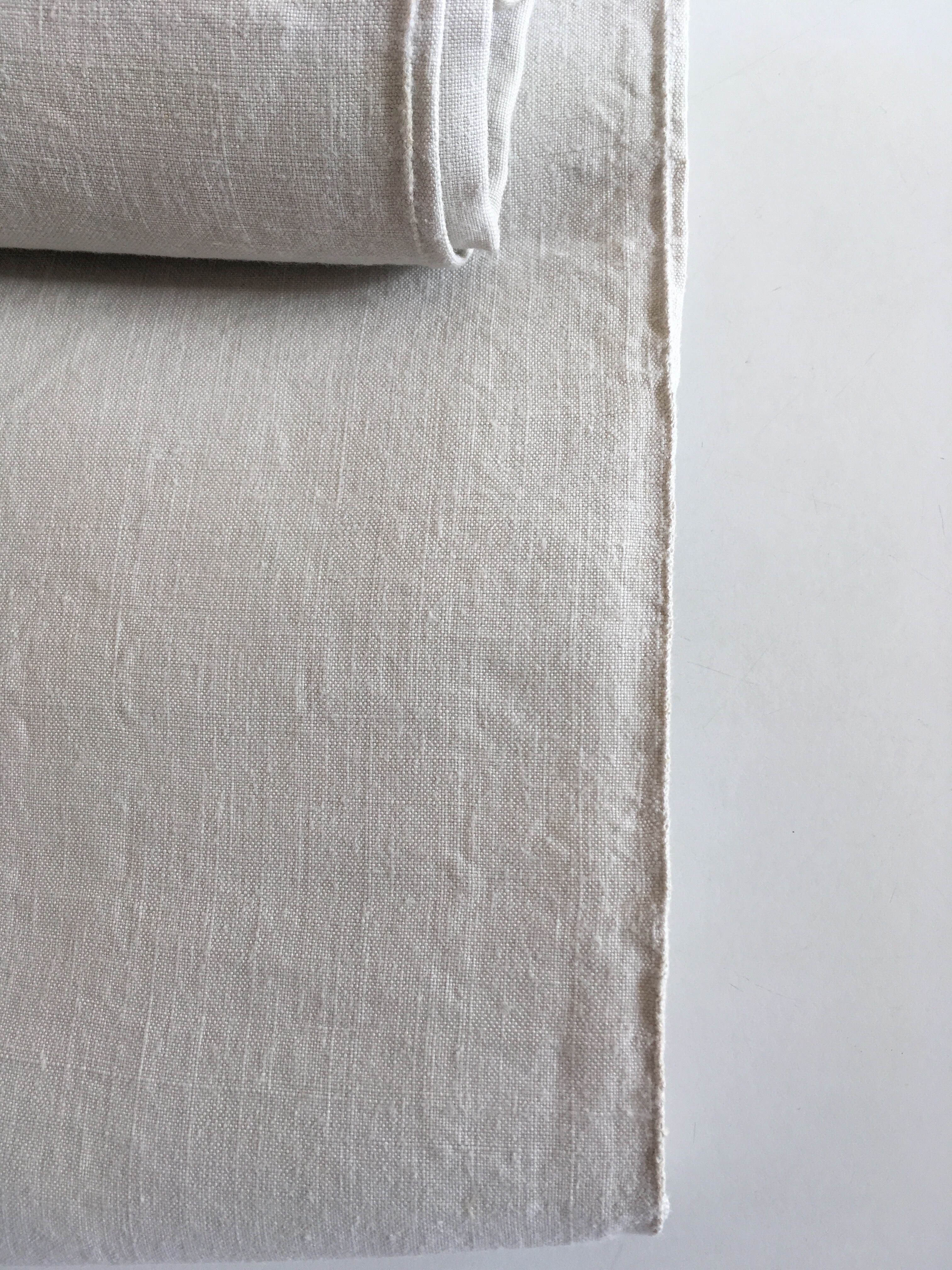 19th Raw linen tablecloth length 290 cm