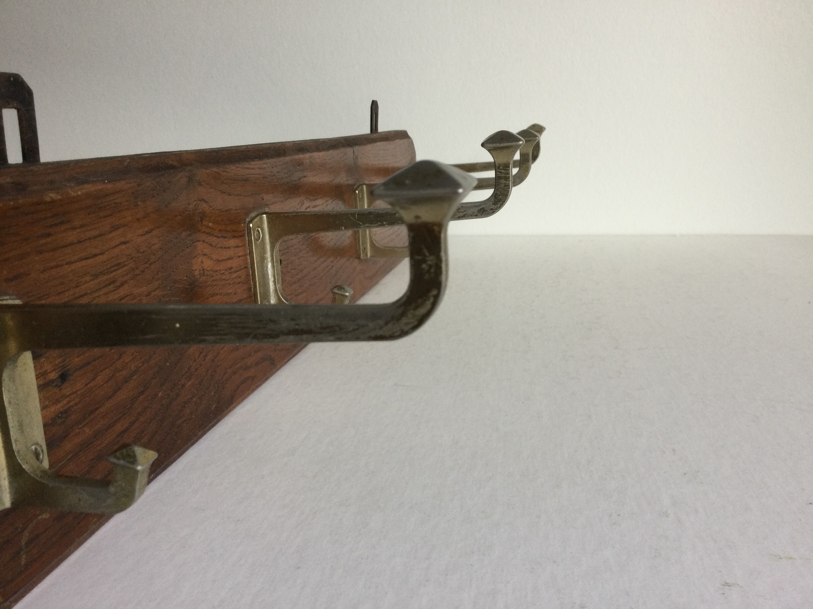 Coat rack 4 hooks art deco