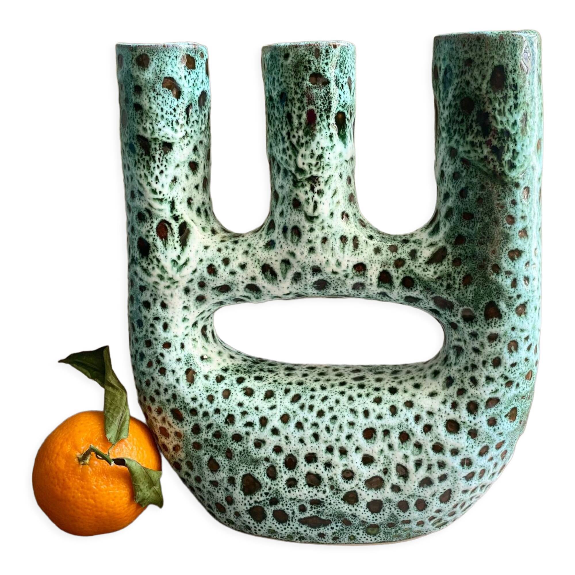 Terracotta candle holder