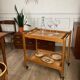 Pine serving trolley
