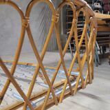 Vintage rattan basket sofa bed - 1950s
