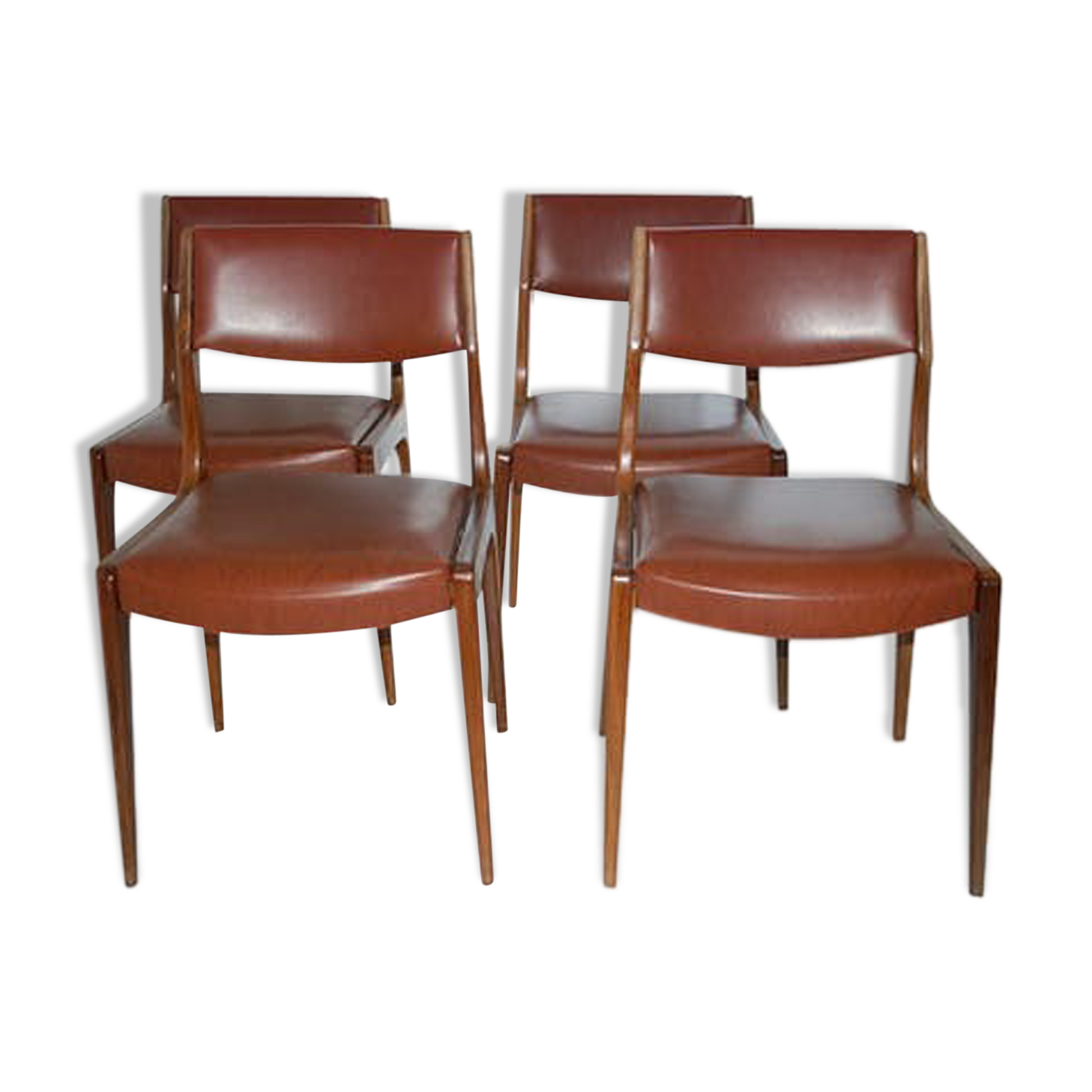 Suite de 4 chaises scandinaves des années 60
