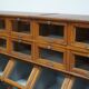 Very large Dutch oak showcase for grocery or haberdashery, 1920s-1930s