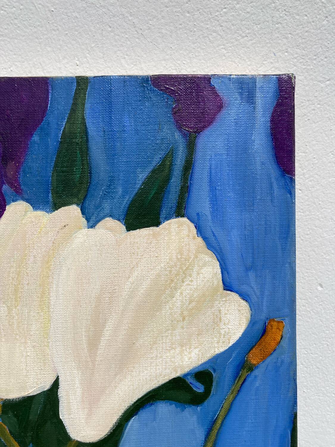 Painting, oil on canvas flowers