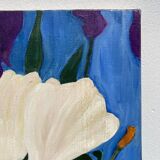 Painting, oil on canvas flowers