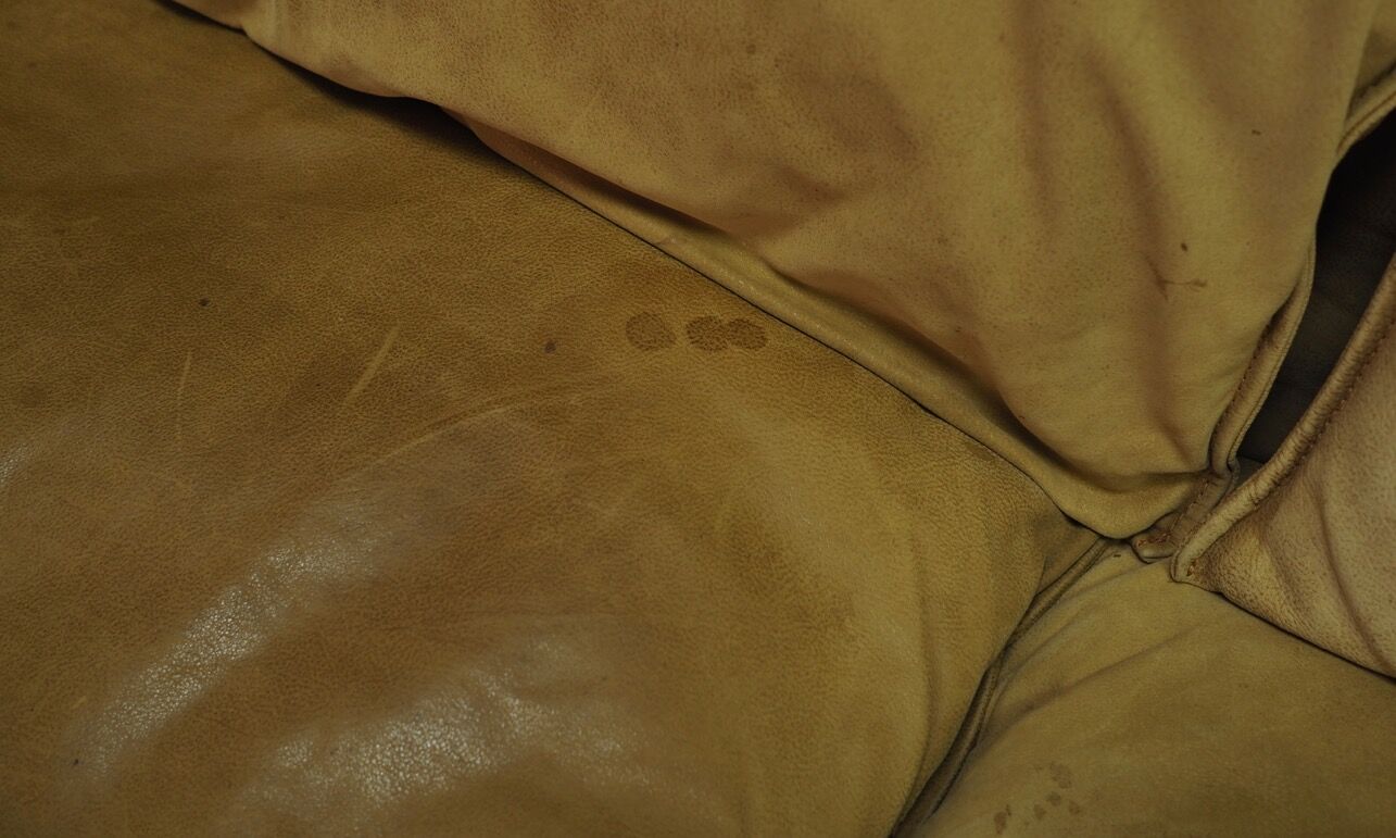 Canapé d’angle cuir 60 70 vintage