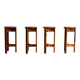 Ensemble de 4 tabourets de bar, design français, années 1970