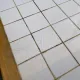 Light wood kitchen table with white tiled top – 122x80 cm