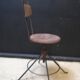 Industrial swivel chair wood and metal
