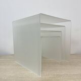 Set of 4 lucite nesting tables , 1970s
