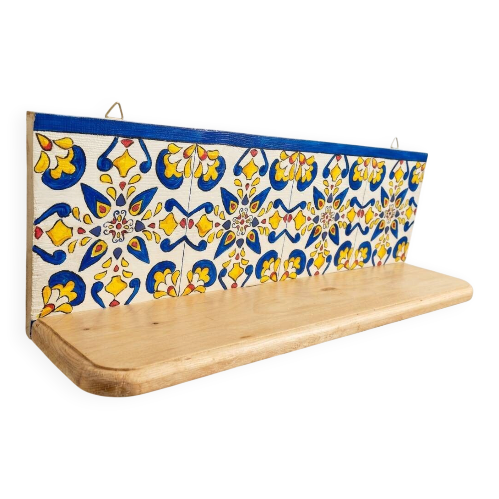Hand-painted wall shelf