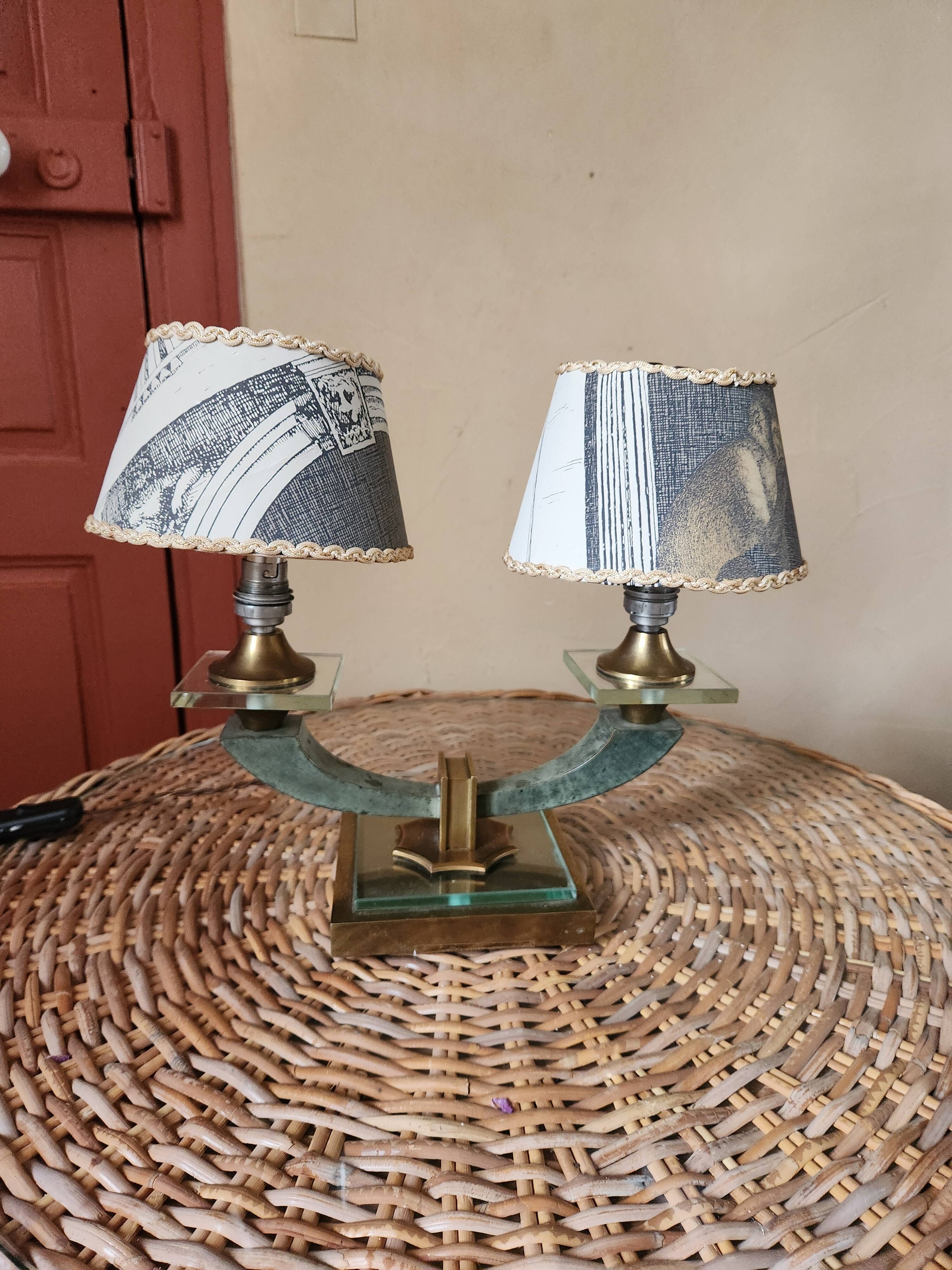 Art Deco desk lamp in the style of Adnet