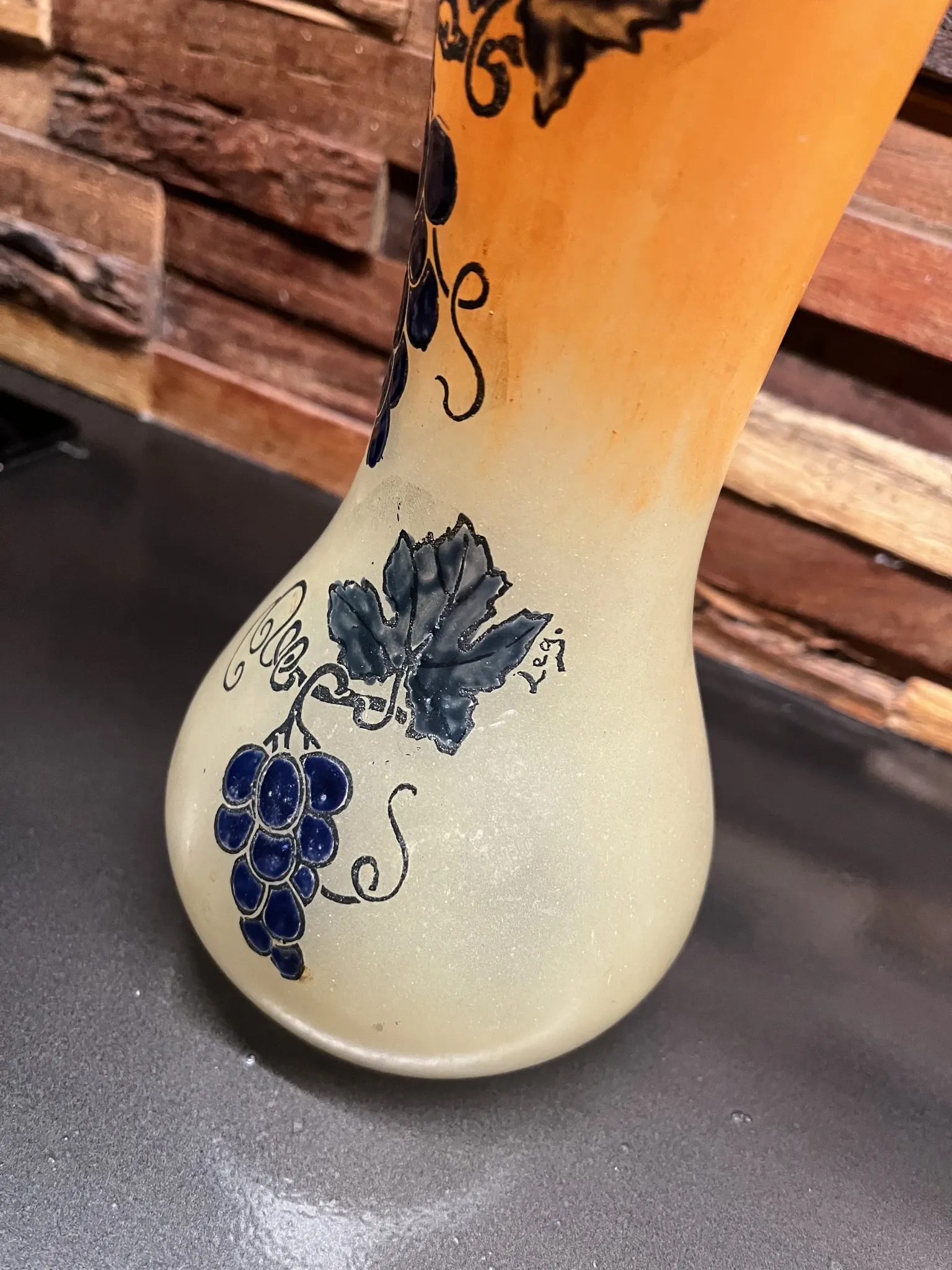 Enamelled vase Legras