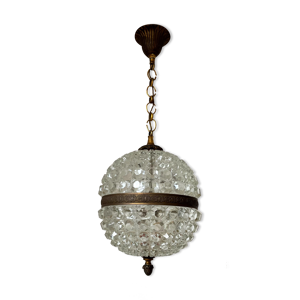 suspension ancienne globe - verre