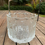Ice bucket glass texture by Tapio Wirkkala for Iittala around 1970.