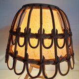 Vintage bamboo bedside lamp