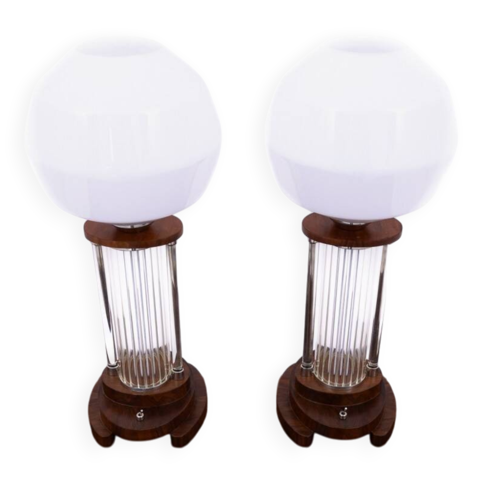 A pair of unique mid-20th century table lamps
